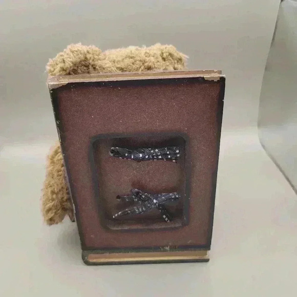 Vintage Set of Plush Teddy Bear Wooden Bookends Books are Fun/Teddies Stories - Picture 3 of 9